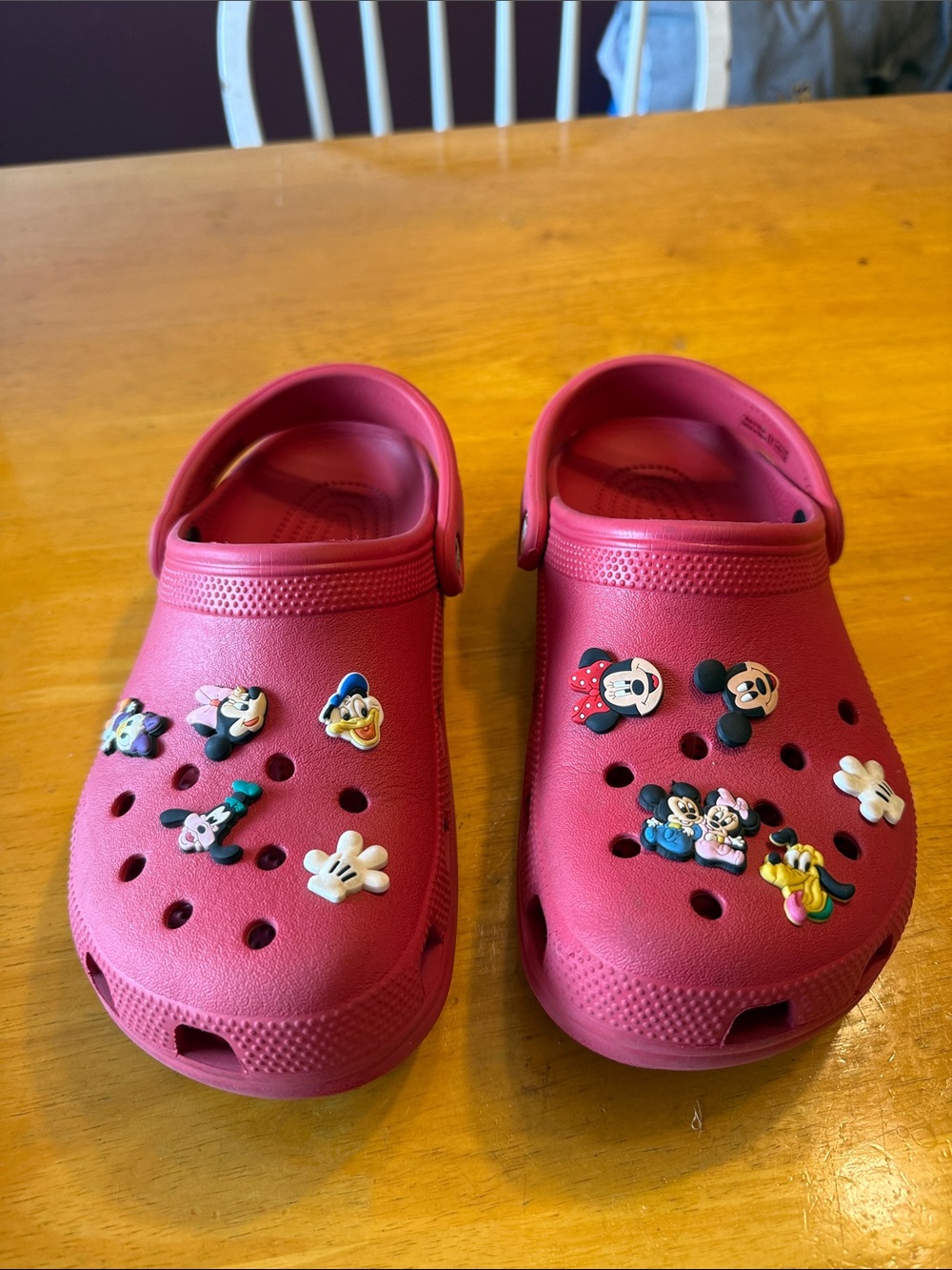 Crocs with Disney jibbitz. Women’s size 9, men’s size 7.